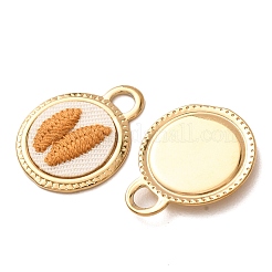 Colgantes bordados en acero inoxidable 304 y tela.&nbsp;FB-CBAFBAF-08G-01