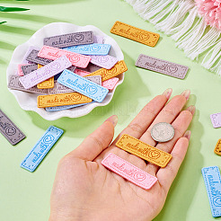 42 Stück Etiketten aus Mikrofaser in 6 Farben.&nbsp;DIY-TA0012-18