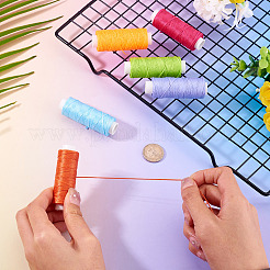 6 Rolle 6 Farben flache gewachste Polyesterschnüre&nbsp;YC-TA0001-08A