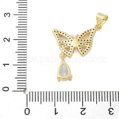 Colgante micropavé cubic zirconia de latón&nbsp;KK-P293-17G