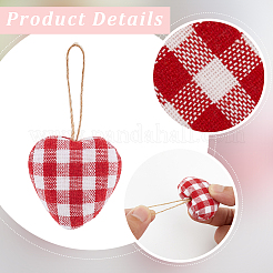 12 Stück 6 Farben Valentinstag Schaum & Stoff Anhänger Dekoration&nbsp;AJEW-CY0001-34