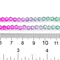 Perles de verre en fil de peinture cuite à dégradé de couleurs&nbsp;X1-DGLA-A039-T2mm-A010