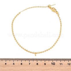 Fabricación de pulseras de cadena de bolas de latón de 2 mm&nbsp;KK-D238-01G