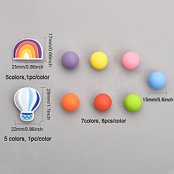 17 perline in silicone ecologico per uso alimentare&nbsp;SIL-CA0001-63