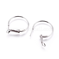 Orecchini a cerchio in ottone&nbsp;X-EJEW-P160-03P-NF
