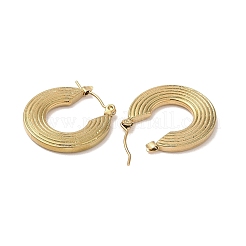 Boucles d'oreilles créoles en acier inoxydable 201 pour femmes&nbsp;EJEW-G385-24G
