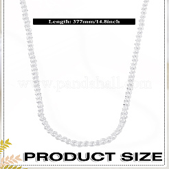 1 pz collane di perline di vetro rondelle sfaccettate per donna&nbsp;NJEW-LP0007-05C