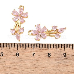 Pendentifs avec zircon cubiques à micro-pavés en laiton&nbsp;CU-CBA7392-12G-02