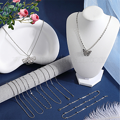 8 Stück 8 Stile 304 Edelstahl Kette Halsketten Set&nbsp;NJEW-SC0001-08