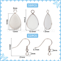 102 kit de pendientes de acero inoxidable&nbsp;DIY-UN0002-46P