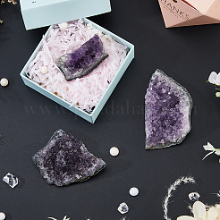 3 stücke 3 arten natürliche drusy amethyst display dekorationen&nbsp;AJEW-FH0004-48