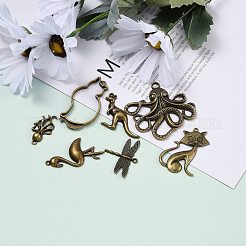 Pendentifs d'animal en alliage de style tibétain&nbsp;TIBEP-X0003-03-AB