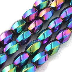 Fili di perline di ematite sintetica non magnetica elettrolitica&nbsp;G-P545-G02-02