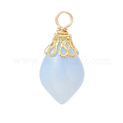 Pendentifs en verre d'imitation jade&nbsp;PALLOY-JF05025-02