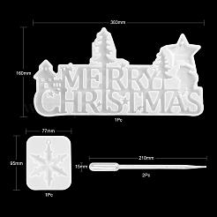Thème de noël pendentifs bricolage moules en silicone&nbsp;DIY-LS0001-10