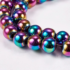 Chapelets de perles en hématite synthétique sans magnétiques&nbsp;G-J169A-8mm-05