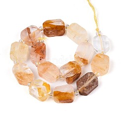 Natürlicher gelber hämatoider Quarz/goldene Heilerquarz-Perlenstränge&nbsp;G-C098-A29-01
