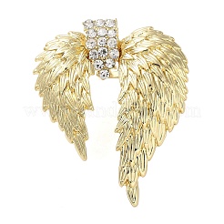 Verstellbare Ringe mit Flügel-Strass aus Legierung für Damen&nbsp;RJEW-K277-04G
