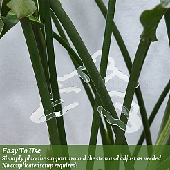 Fixateur de croissance des plantes en acrylique en forme de feuille&nbsp;DIY-WH0430-933A