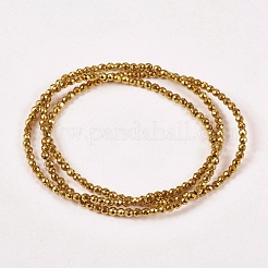 Chapelets de perles en hématite synthétique sans magnétiques&nbsp;G-J169B-2mm-04