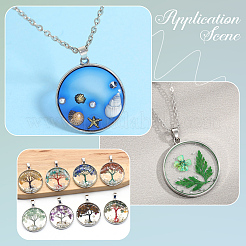 20 pendentif à lunette arrière ouverte en acier inoxydable 304&nbsp;PALLOY-BBC00008
