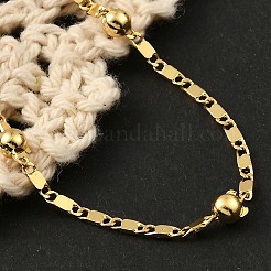 Gestellplattierte Gliederkettenarmbänder aus Messing für Frauen&nbsp;BJEW-G735-03G