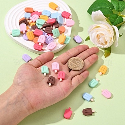 80 Stück 8 Farben undurchsichtige Harz-Decoden-Cabochons&nbsp;CRES-CJ0001-53