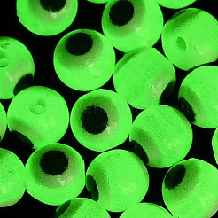 Leuchtende & bedruckte opake Acrylperlen&nbsp;LACR-G050-01B