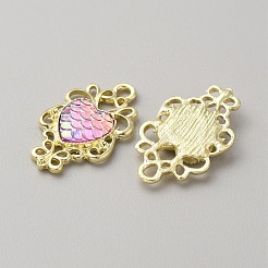 Supports de pendentif en alliage avec strass&nbsp;PALLOY-WH0105-08C