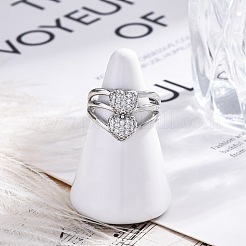 Polsini in ottone con micro pavé di zirconi trasparenti&nbsp;RJEW-G337-33P
