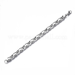Anlaufgeschützte 201 Edelstahl-Kettenarmbänder&nbsp;BJEW-S057-73