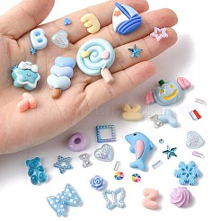 ABS-Kunststoff-Imitationsperlen & Polymer-Ton & Acryl- & Harz-Cabochon-Zubehörungssets&nbsp;DIY-FS0009-76
