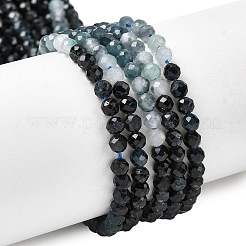 Brins de perles de tourmaline bleue naturelle&nbsp;G-G294-A02-3mm