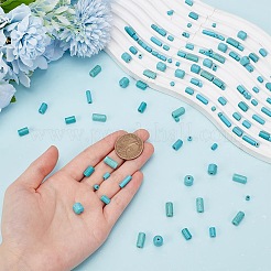 339 Stück synthetische türkisfarbene Perlen in 7 Größen&nbsp;G-AR0006-10