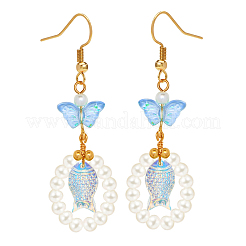 50 Stück handgefertigte Bunte Malerei-Fischperlen&nbsp;LAMP-CJ0001-60