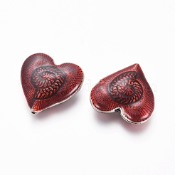 Argento antico placcato i branelli in lega&nbsp;ENAM-L031-H01-AS