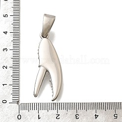 Ciondoli in acciaio inossidabile 316l con micro pavé di zirconi cubici trasparenti&nbsp;STAS-S160-01P