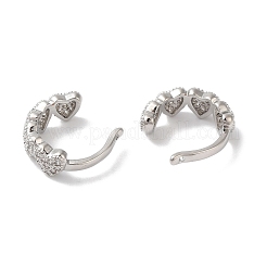 Boucles d'oreilles en forme de cœur en laiton&nbsp;EJEW-P281-04P