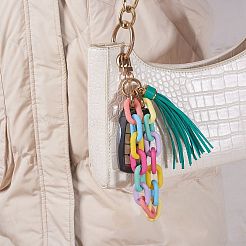 Porte-clés bracelet à maillons de chaîne&nbsp;HJEW-SW00013-03