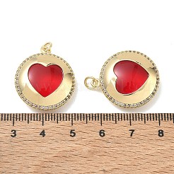 Pendenti in zirconi cubici trasparenti in micro pavè di ottone&nbsp;CU-CBA42CA-01G