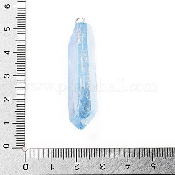 Colgantes de cuarzo natural galvanizados&nbsp;G-P315-B01-10P