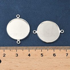 Flache runde Messingstecker Cabochon Einstellungen&nbsp;KK-K414-13C-S