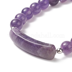 Bracciali di perline di ametista naturale&nbsp;BJEW-JB09039-04