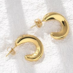 Orecchini a bottone in acciaio inossidabile 304&nbsp;EJEW-L296-001G-02