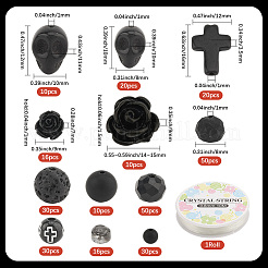DIY-Sets zum Basteln von Stretch-Armbändern mit Gothic-Motiv&nbsp;DIY-SC0030-44