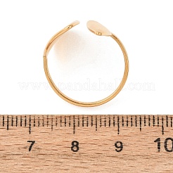 Anelli polsini aperti in acciaio inossidabile 304 per donna&nbsp;RJEW-K321-02G