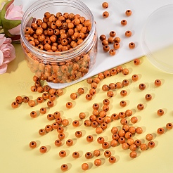500pcs perles de bois de noix de pécan naturelles&nbsp;WOOD-SZ0001-20A