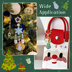Kits de accesorios para colgantes y eslabones acrílicos navideños DIY&nbsp;DIY-TA0011-24