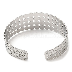 Bracciali a polsino in acciaio inossidabile 304 anti-ossidazione&nbsp;BJEW-K267-01P