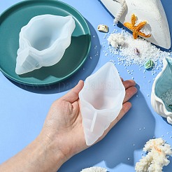 Moule de décoration de boîte de rangement de conque de plâtre de colle de goutte à goutte de bricolage moule de bougie d'aromathérapie tasse de bougie de conque moule en silicone&nbsp;ST-CJ0021-03